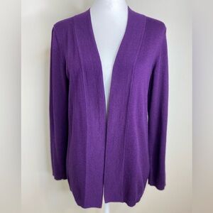 Talbots Purple Women's Buttery Soft Cotton Blend Cardigan Sweater Sz SP